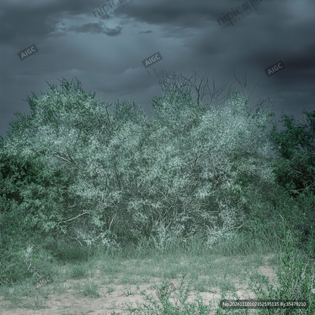 夜晚绿柳