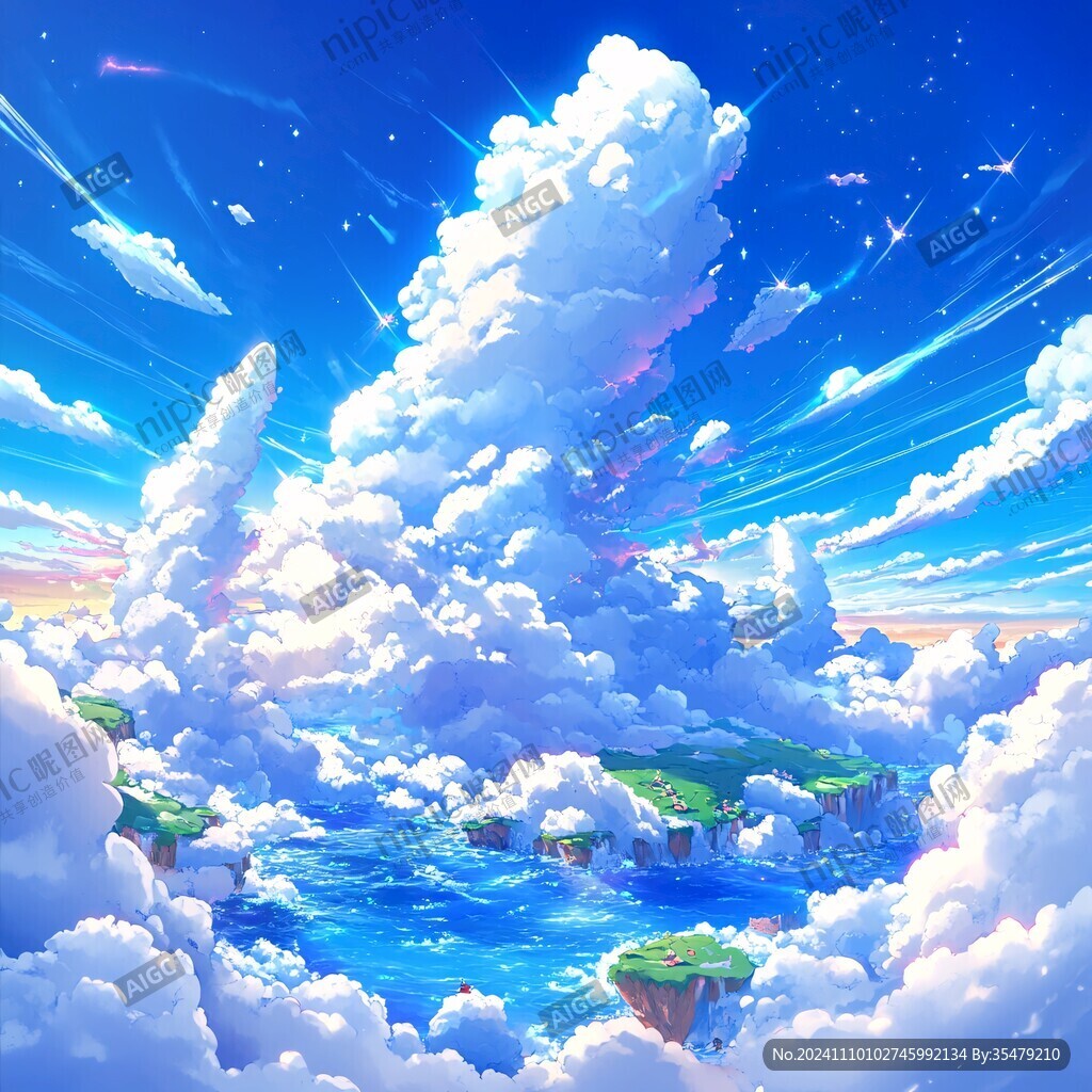 动漫云朵天空