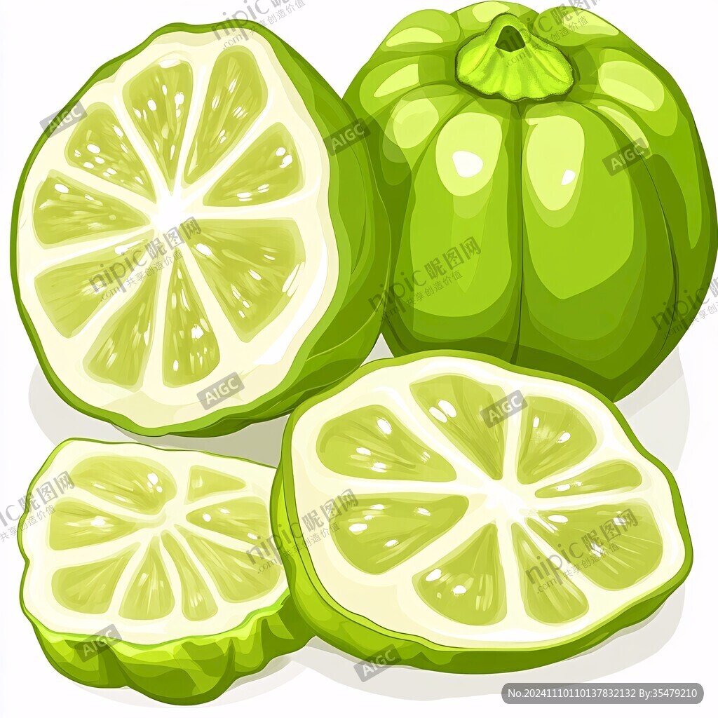 水果青柠插画