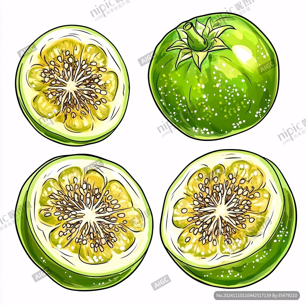 手绘香瓜儿童水果