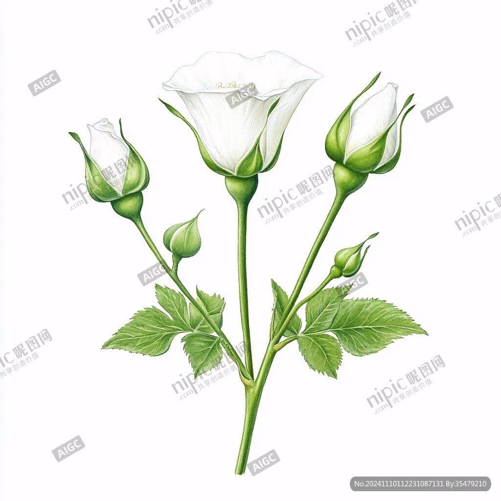 白马蹄莲手绘