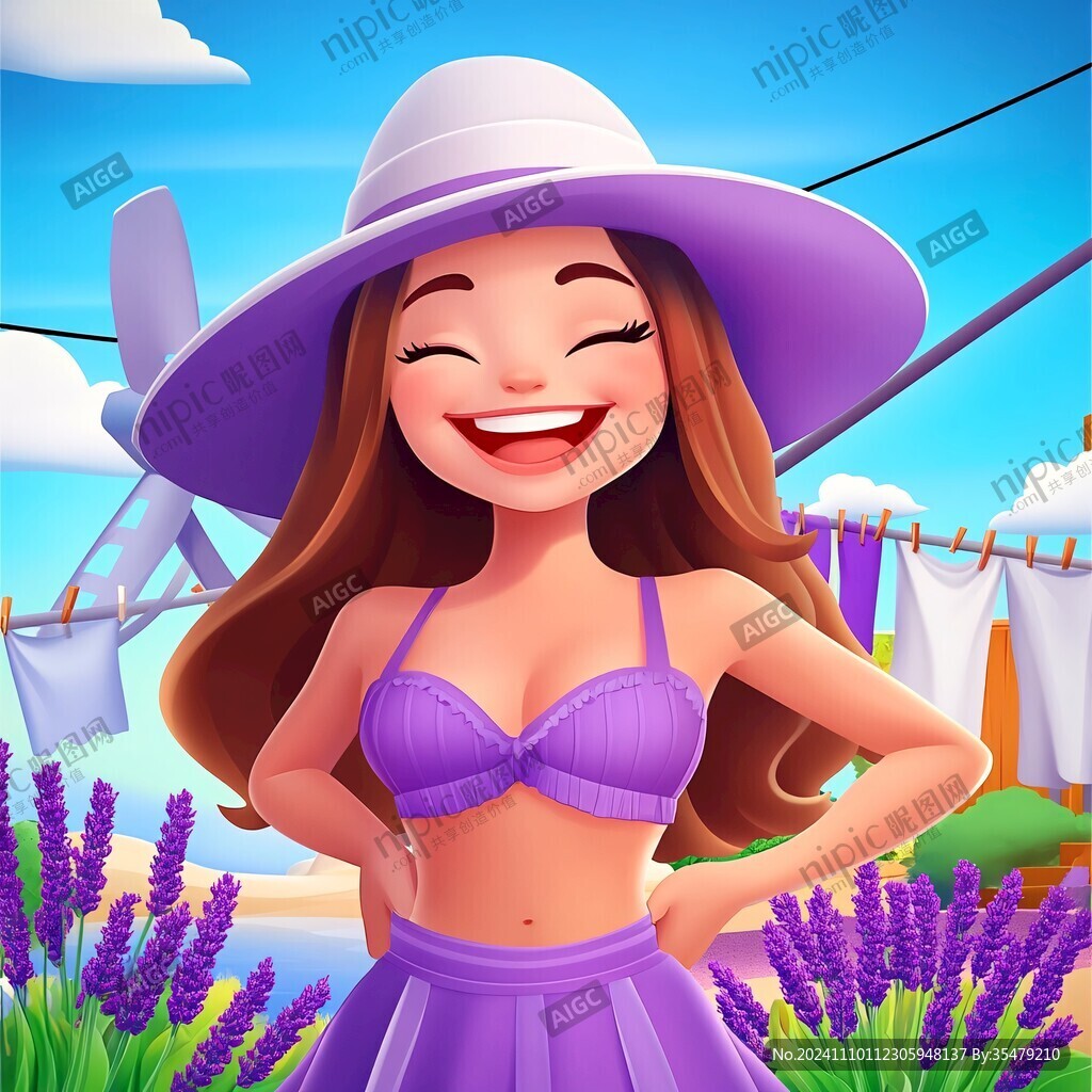 夏日少女插画