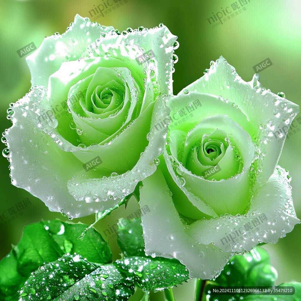 水珠玫瑰花