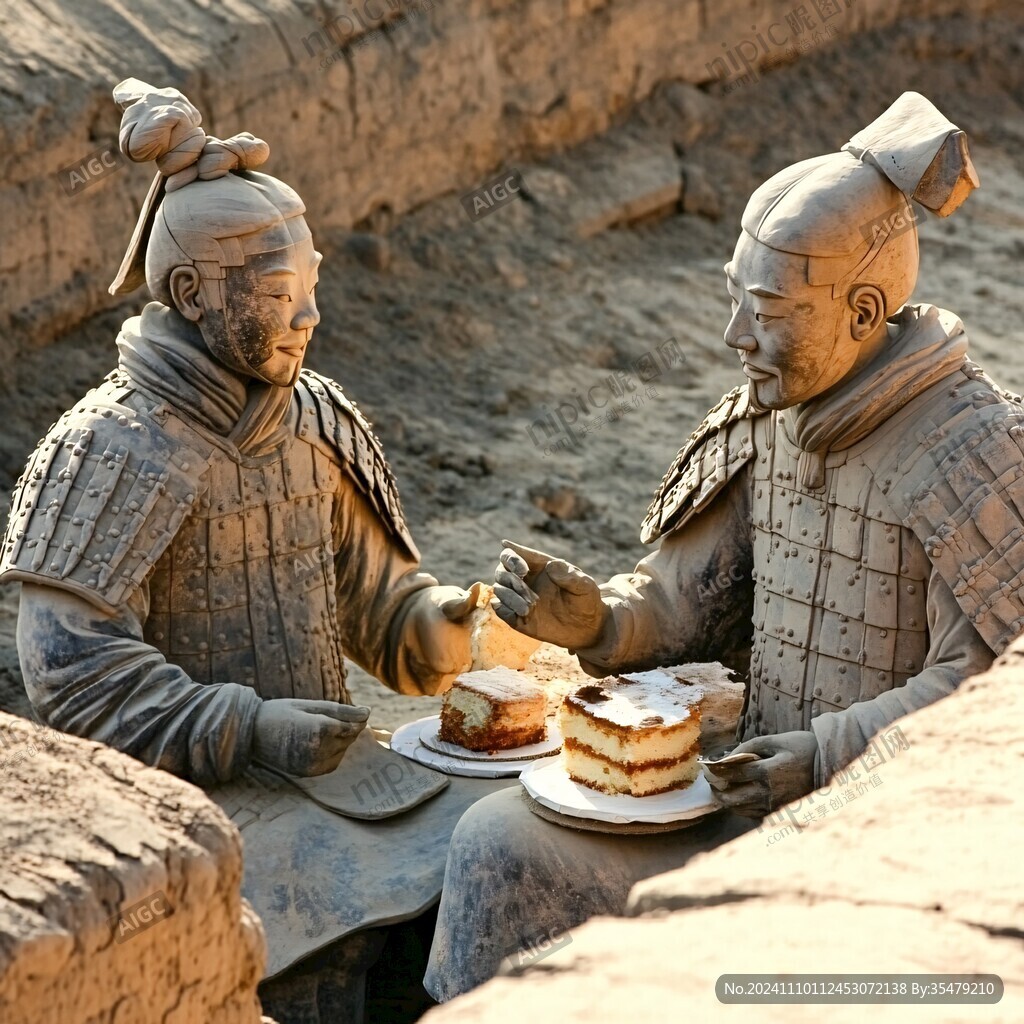 吃火锅雕像