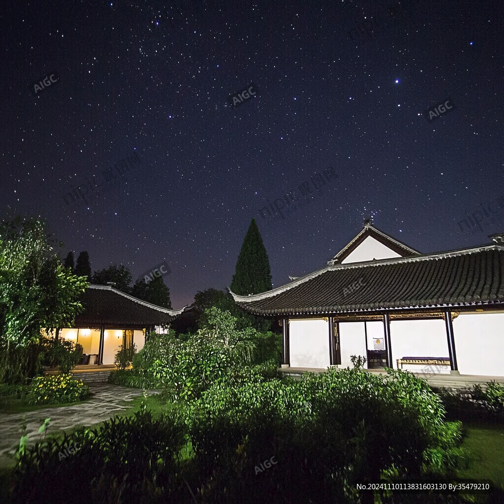 青芝坞民宿夜景