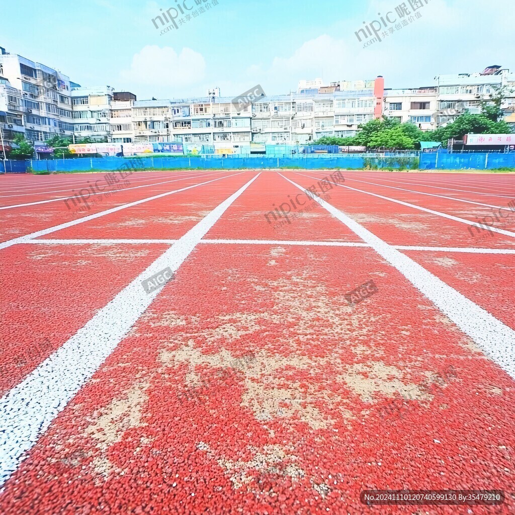 学校跑道地面
