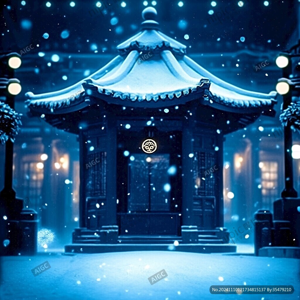 浅草观世音雪中