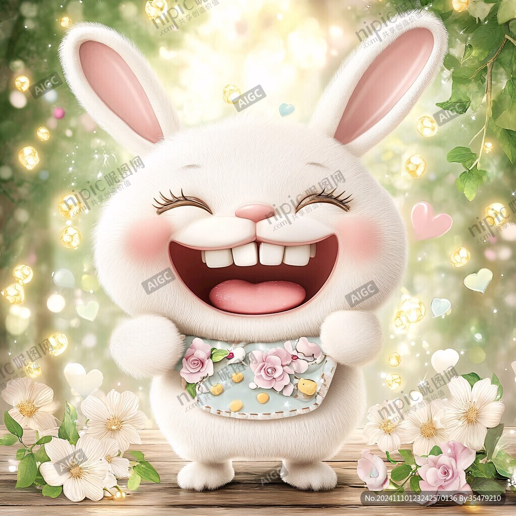 开心小兔头像