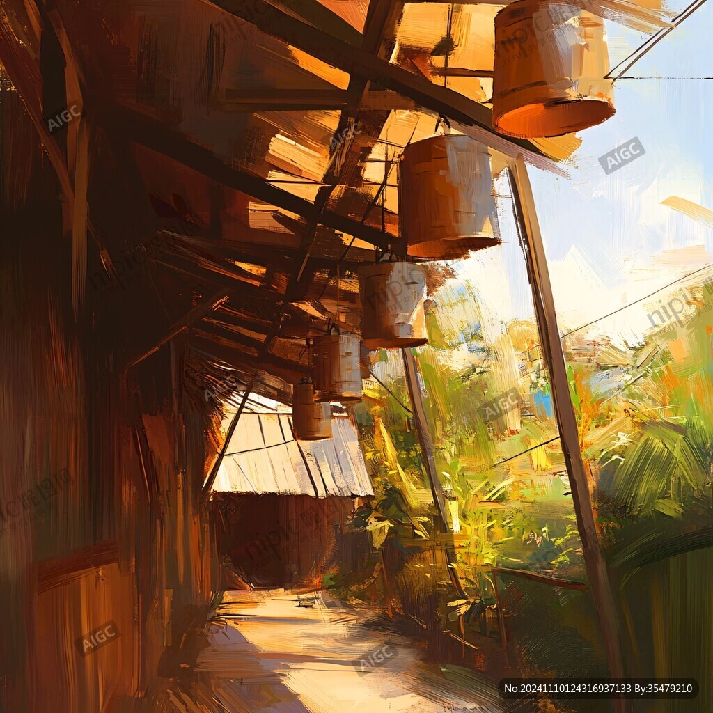 风景厚涂