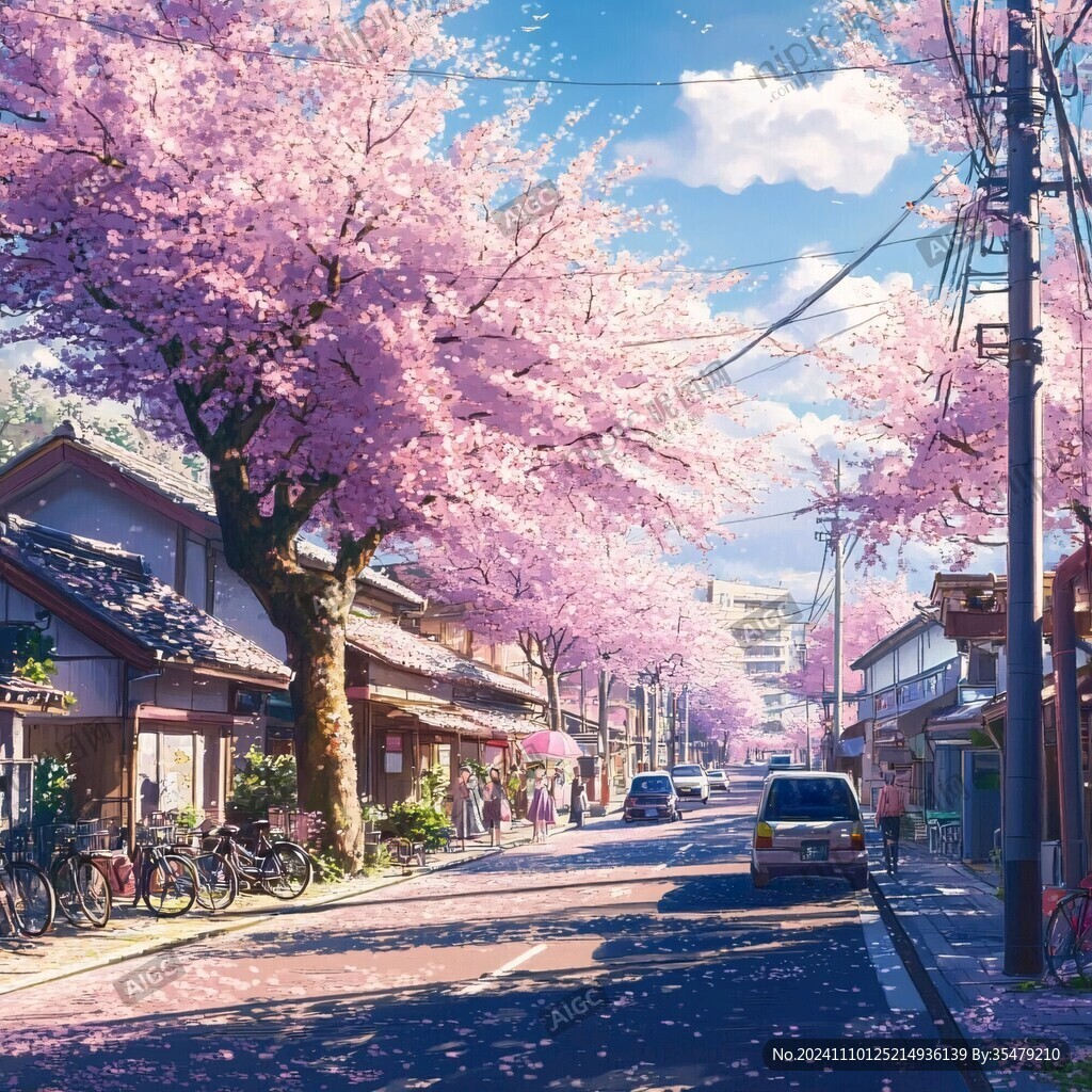 日系风景插画
