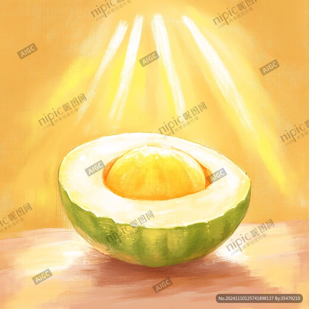 玲珑蜜瓜插画