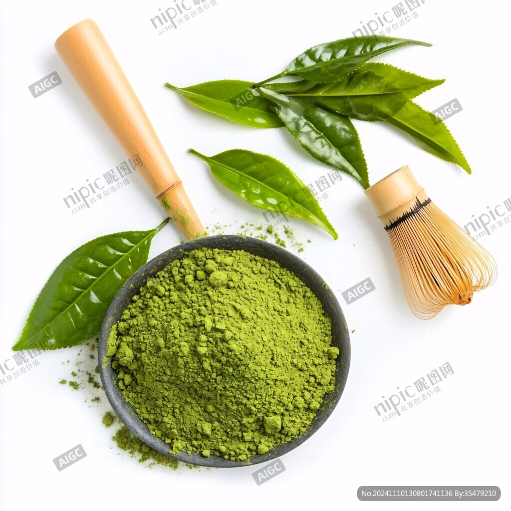 抹茶粉素材