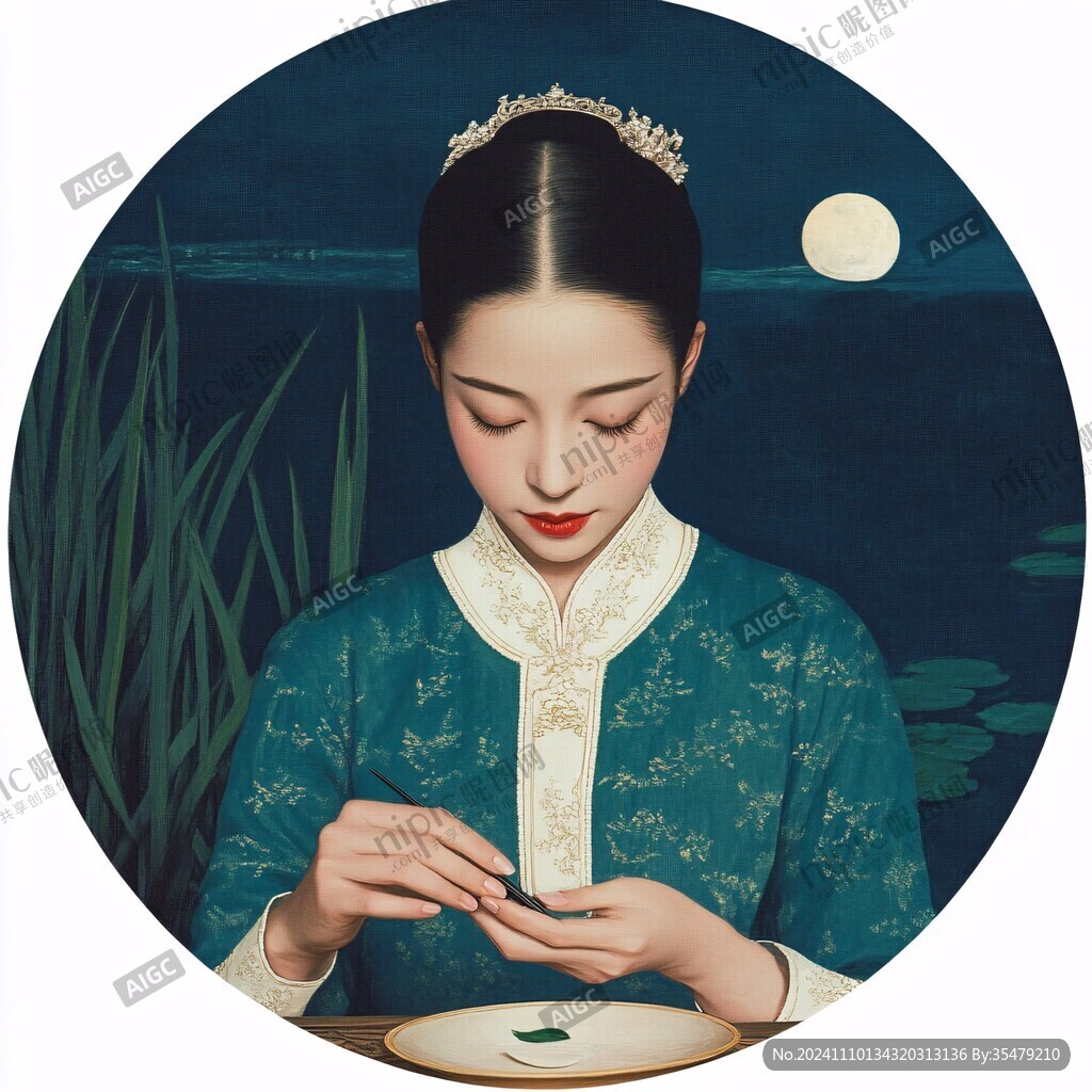 布依族美女插画