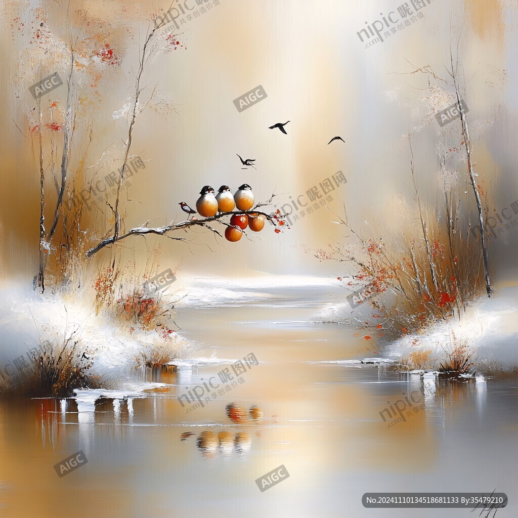 唯美秋冬张贴画