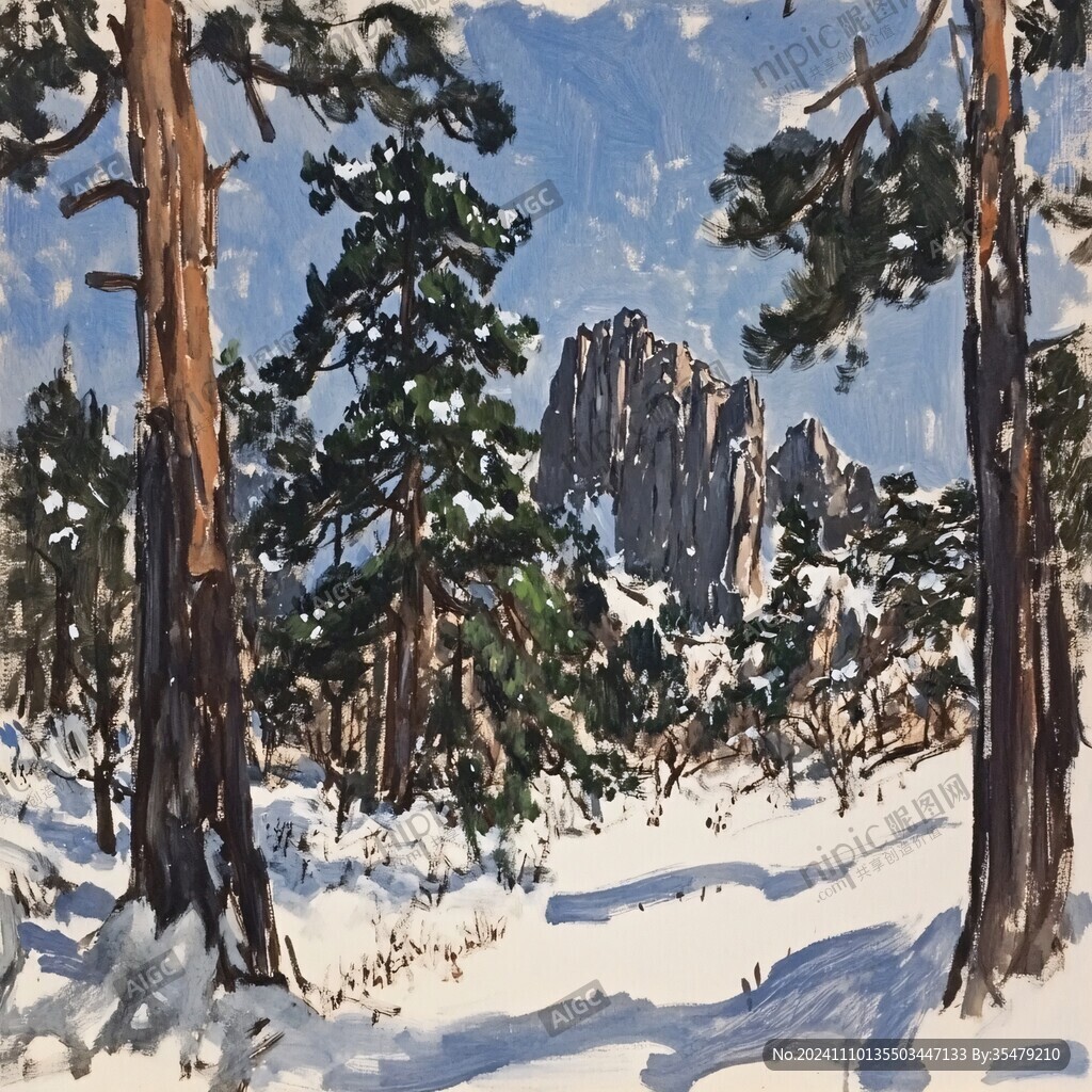 松节油画