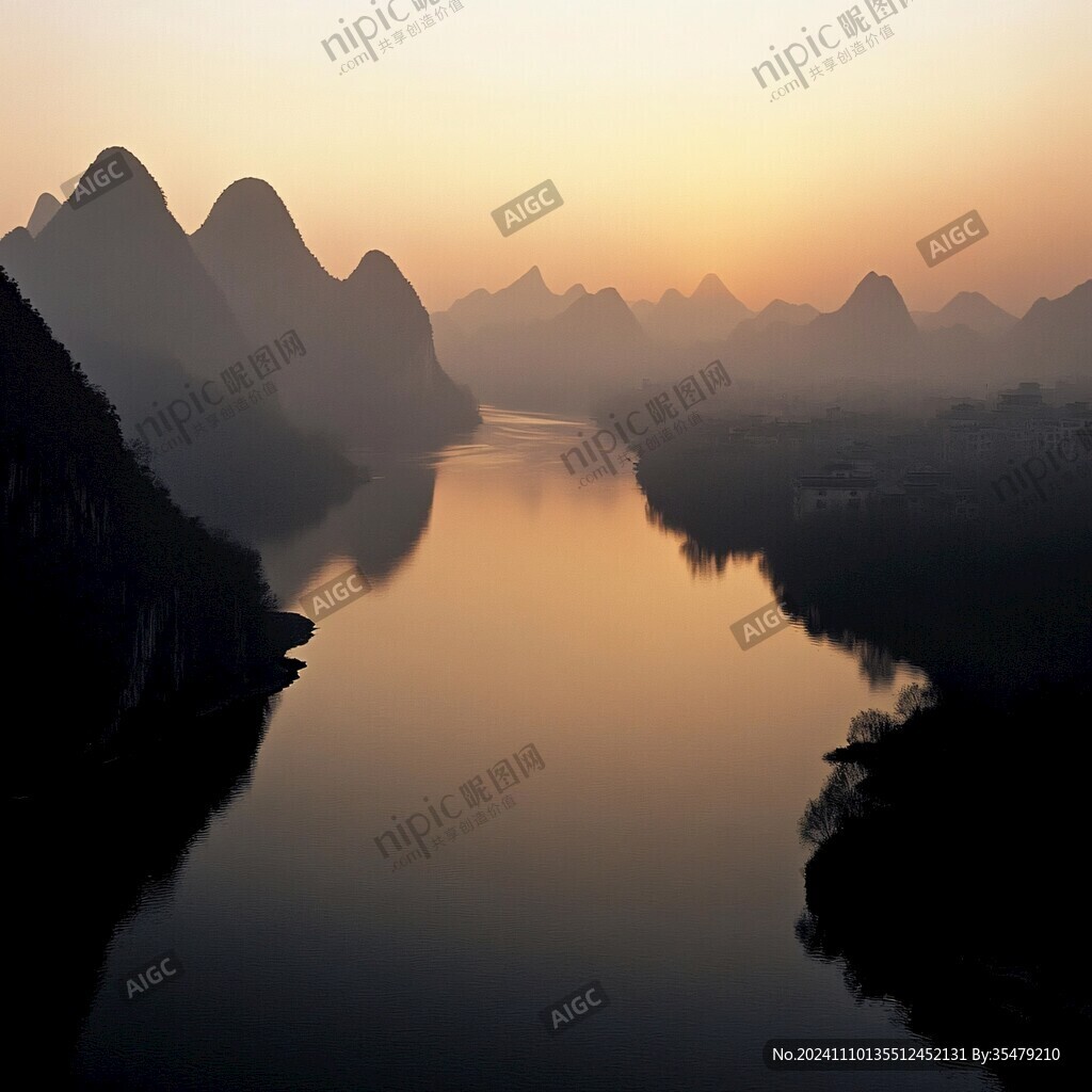 鸡龙河日出