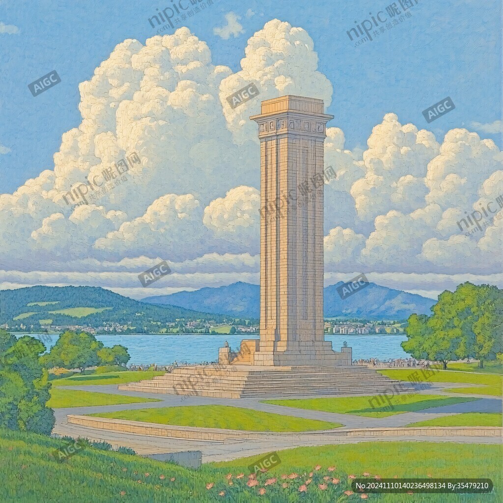 魅力纪念塔装饰画艺术