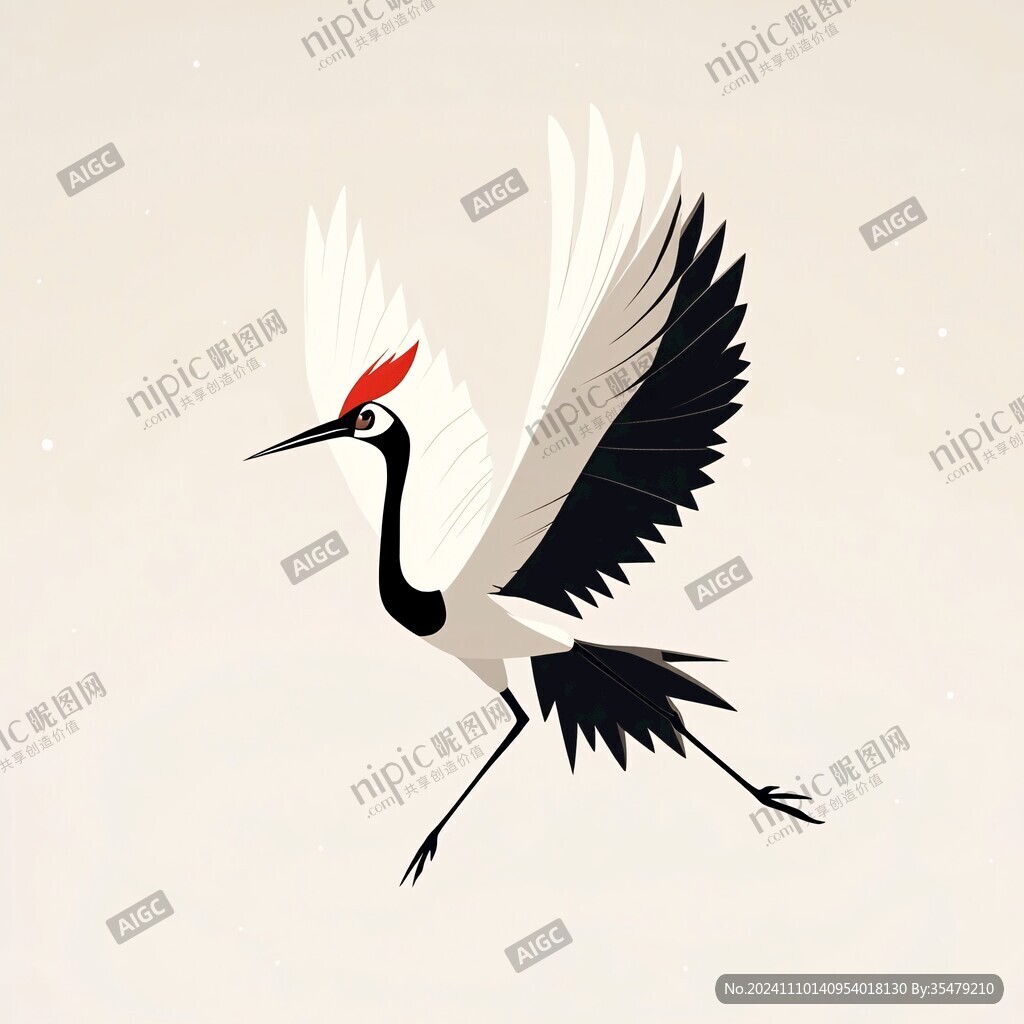 鼠绘仙鹤
