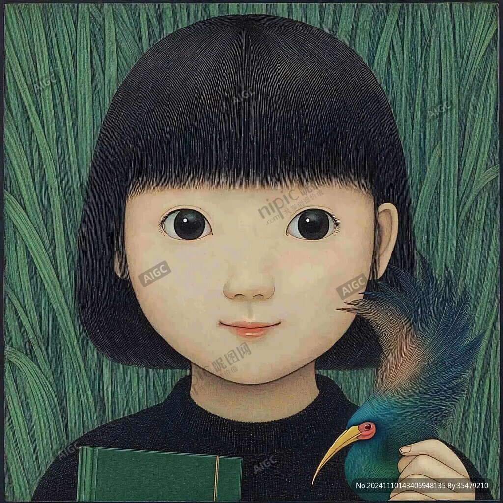 小女孩儿插