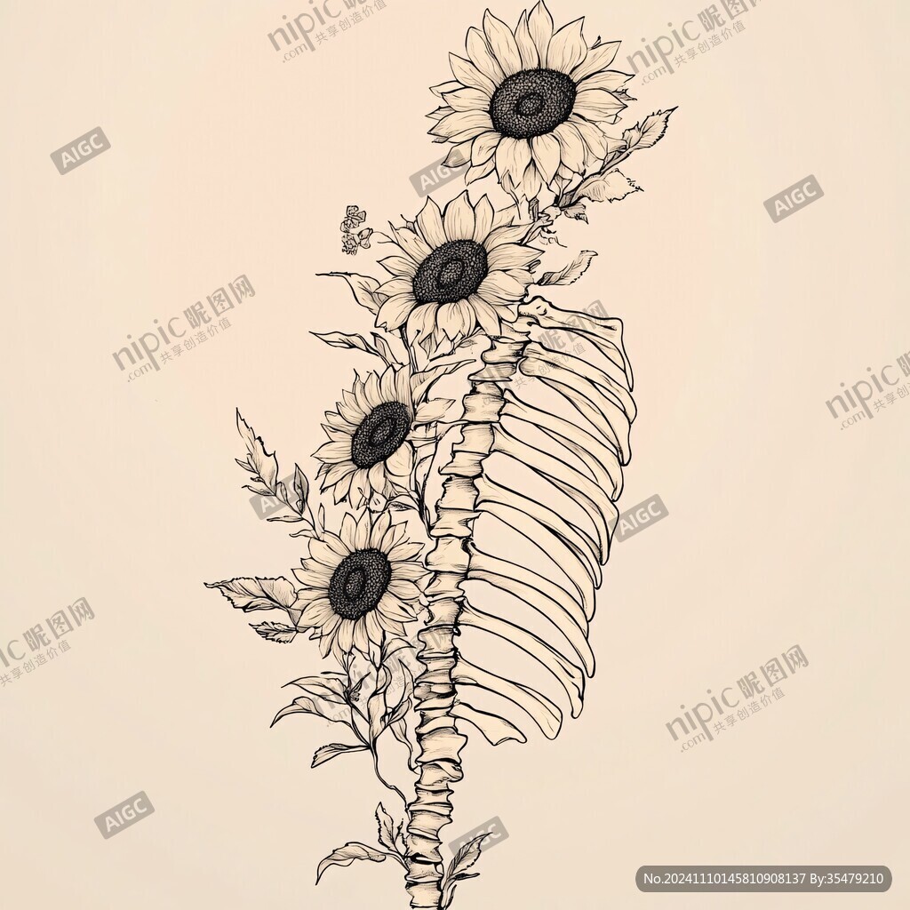 手绘葵花