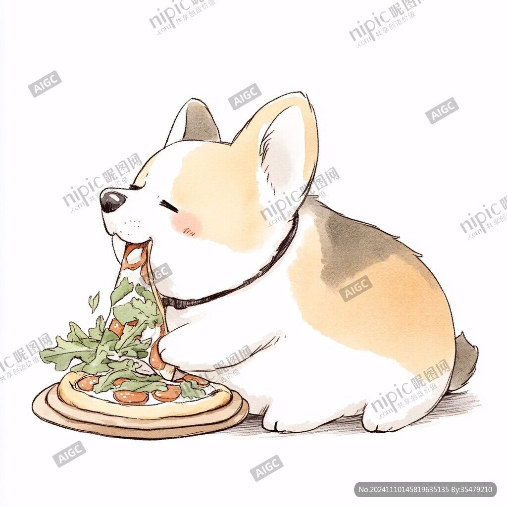 柯基吉祥物插画