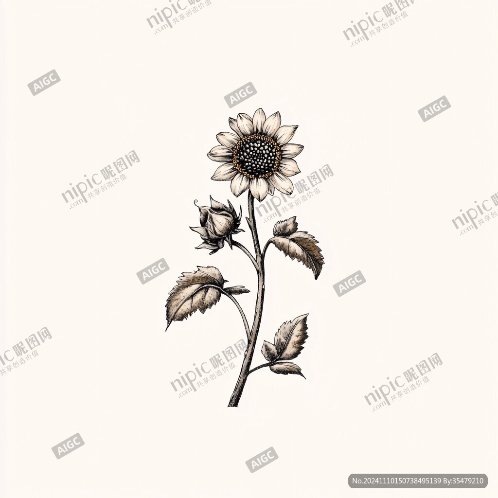 插画葵花