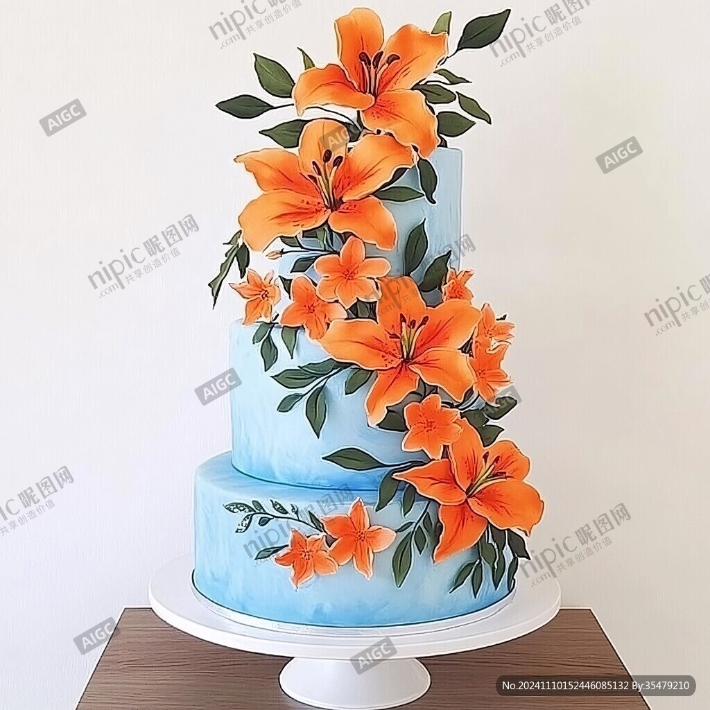 花卉婚礼蛋糕