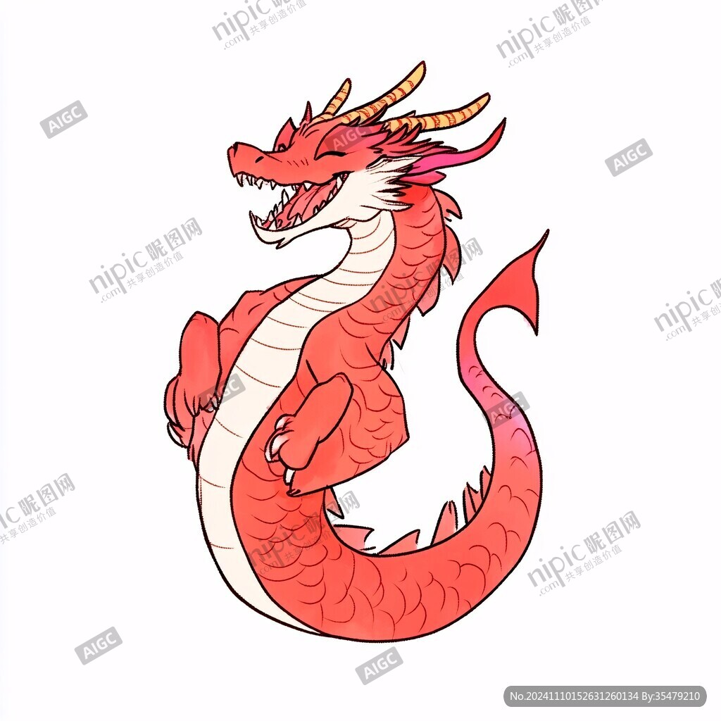 微信移动端卡通龙素材