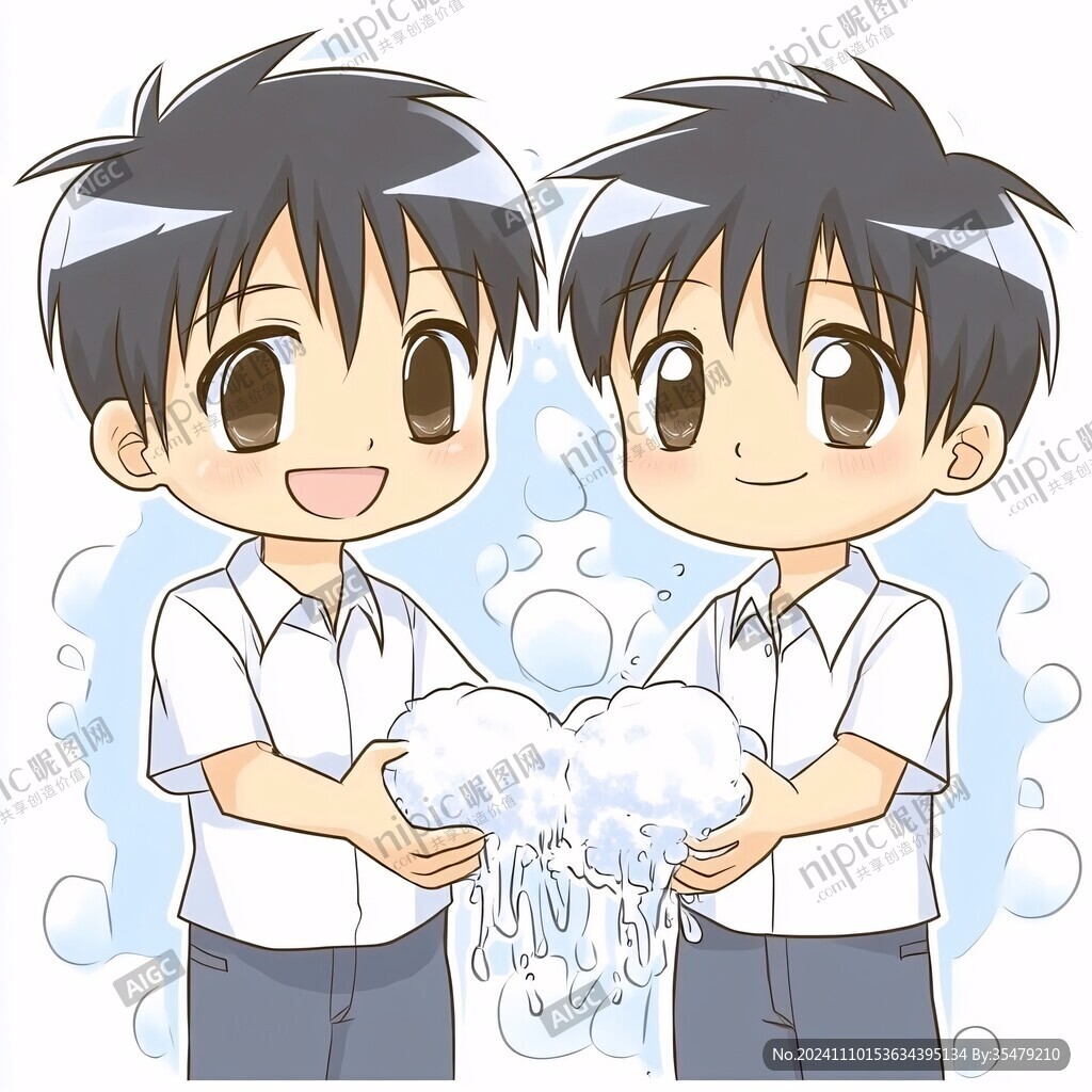 卡通漫画q版男生