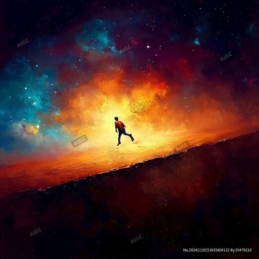 星辰大海男孩背影
