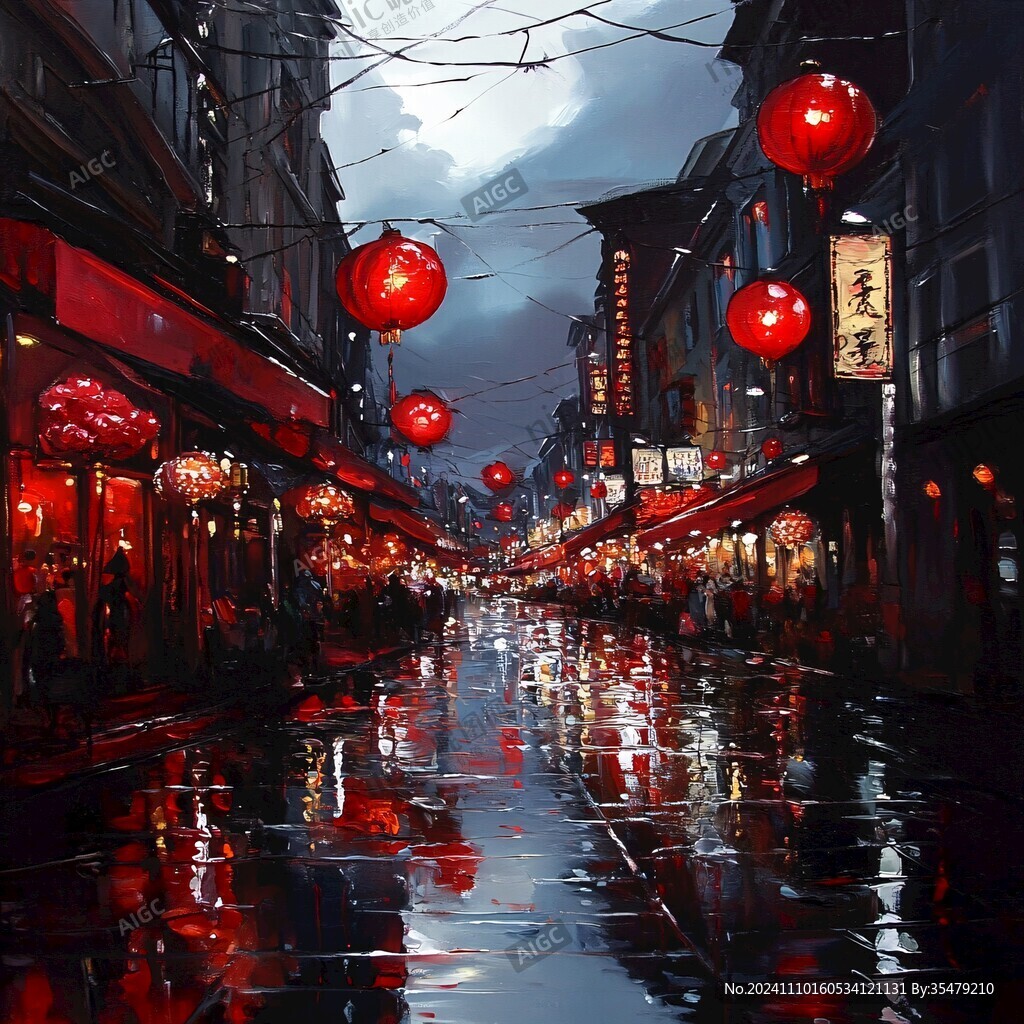 雨巷插画