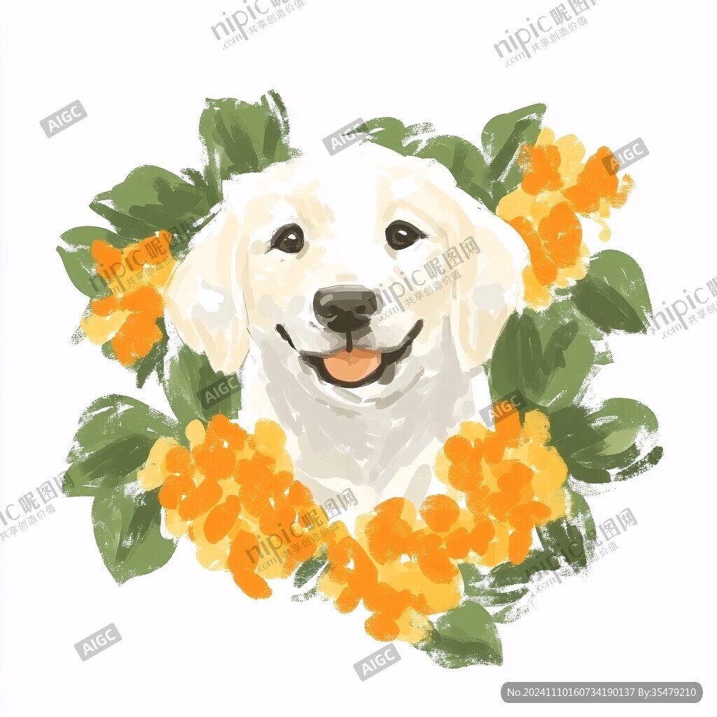 狗狗插画插图