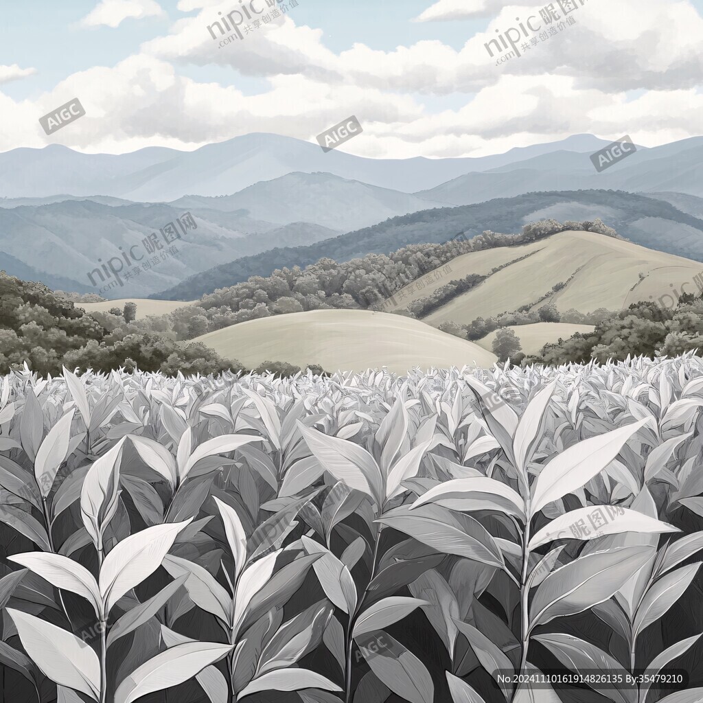 彩色山脉景观