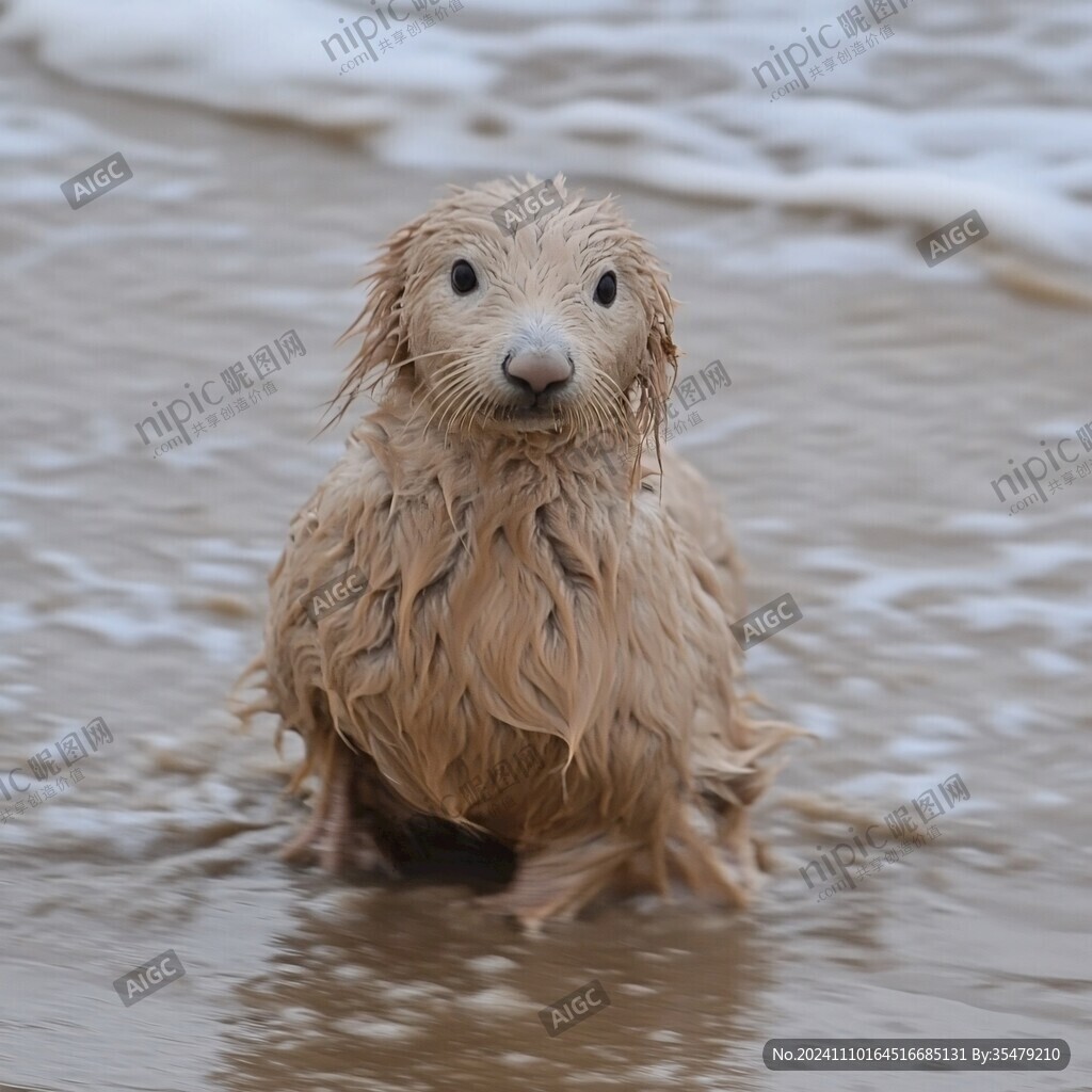卖萌海象