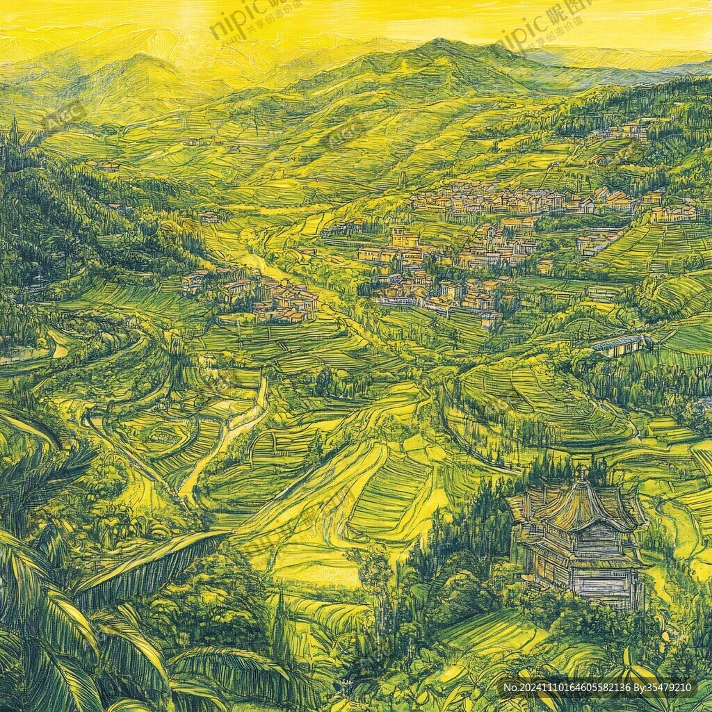 全景乡野图