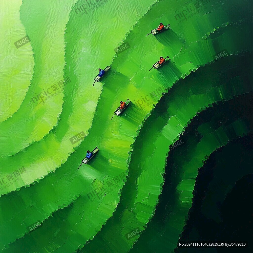 绿色微观风景