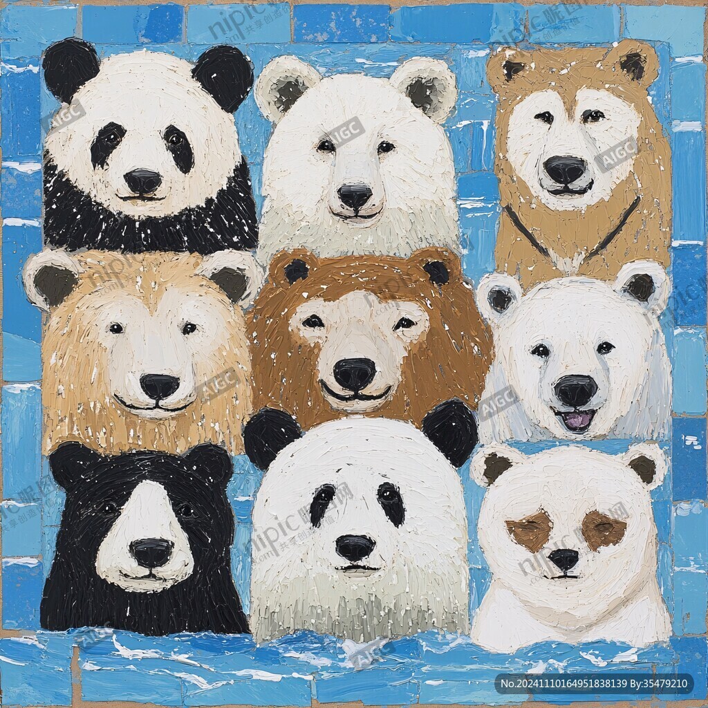 丙烯画动物