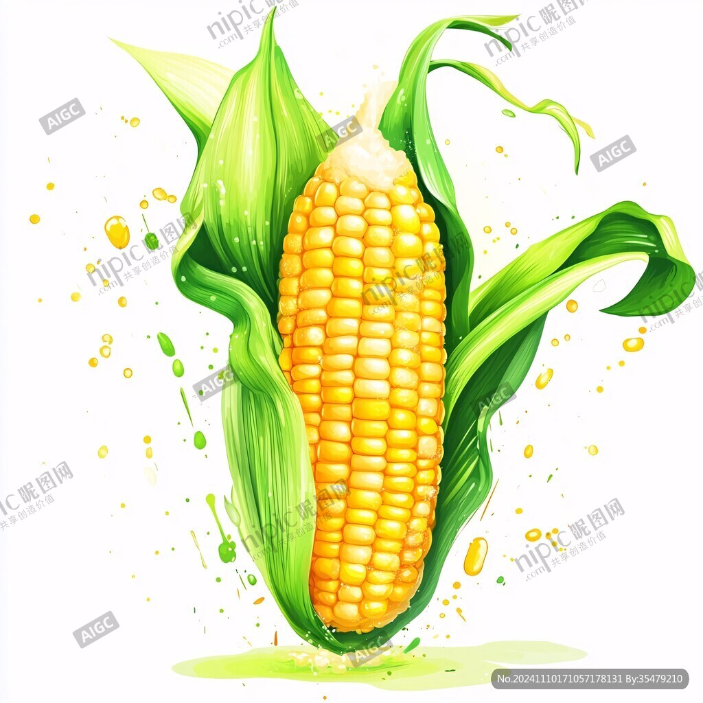 糯玉米插画