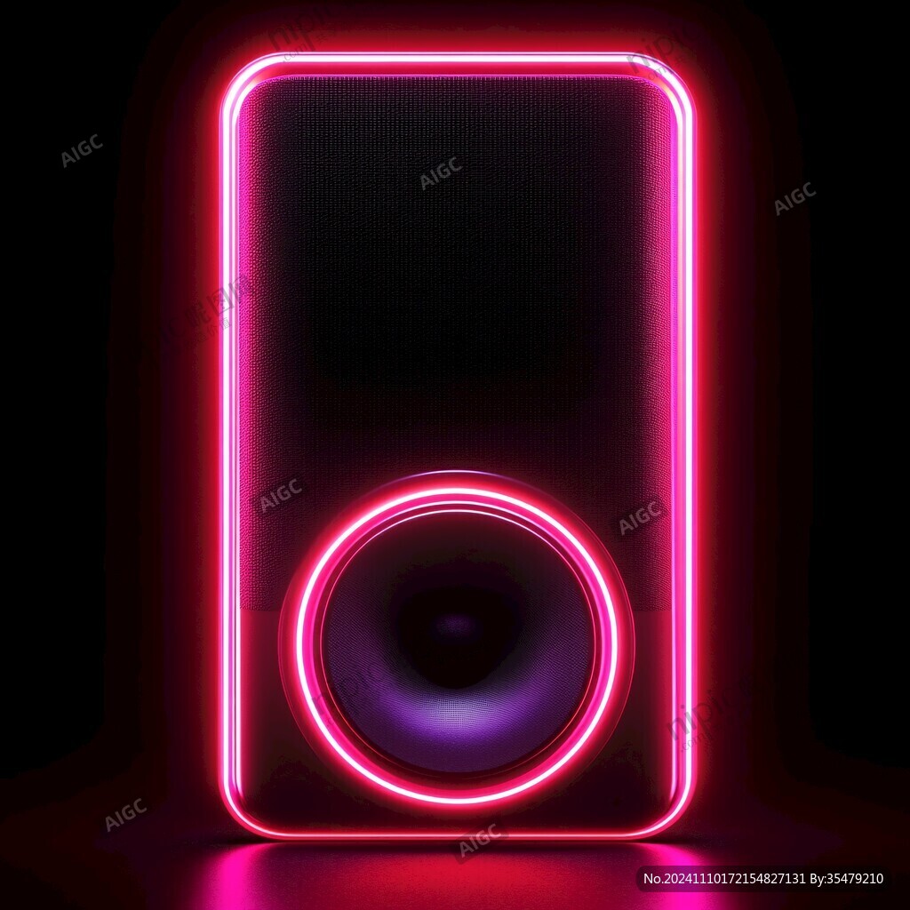 粉红色扬声器