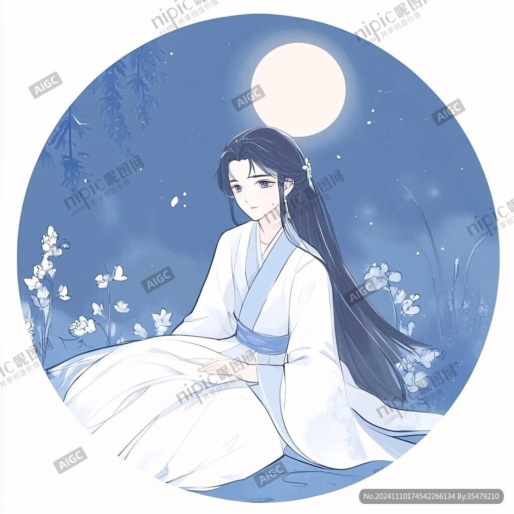 汉服女插画