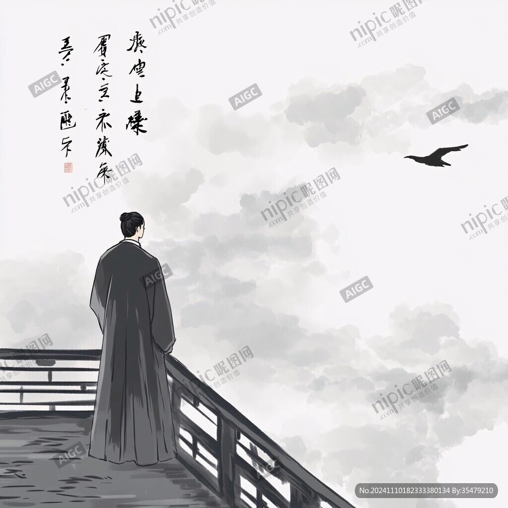 杜甫故里插画