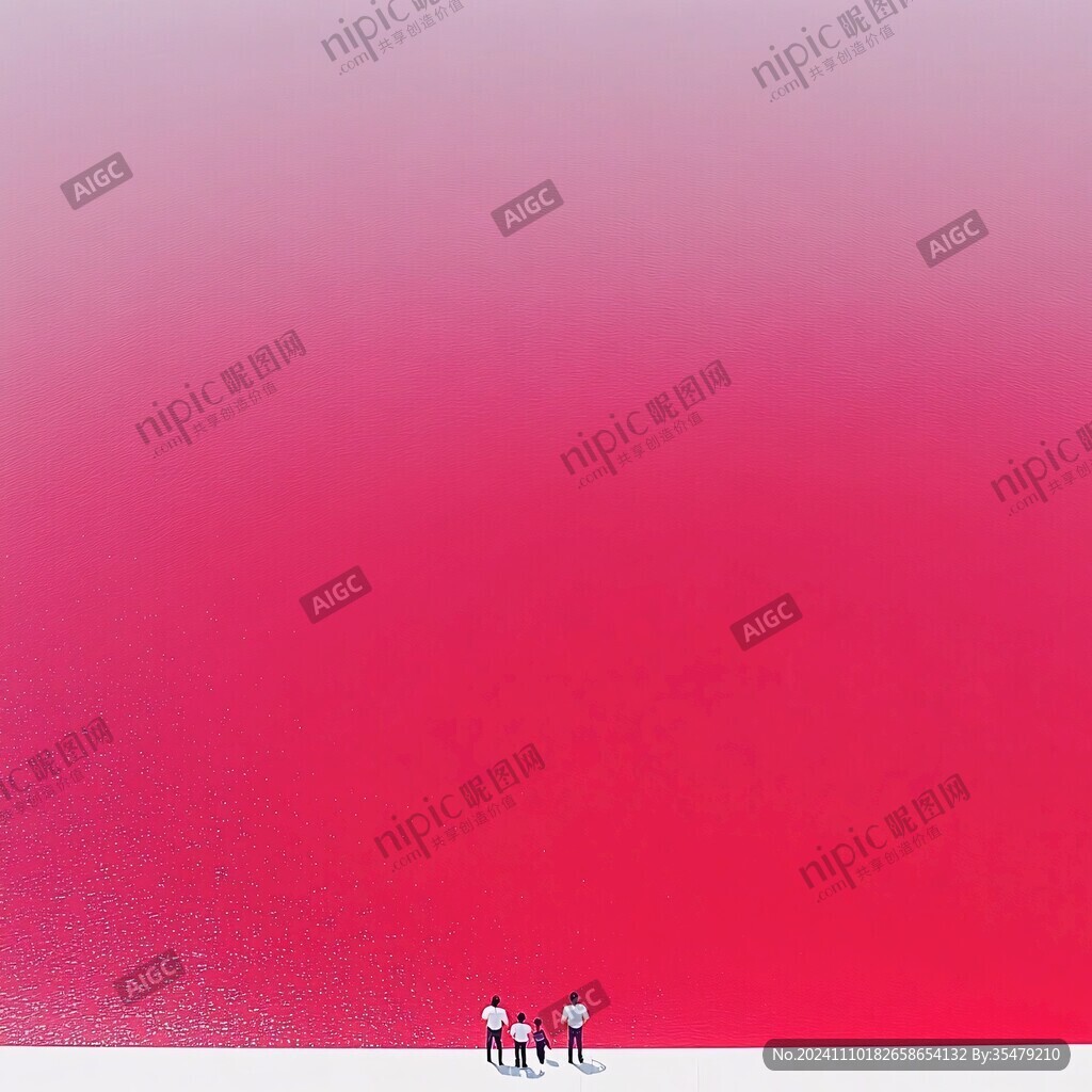 红色合影背景