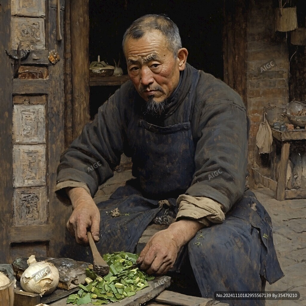 磨刀工人物蜡像