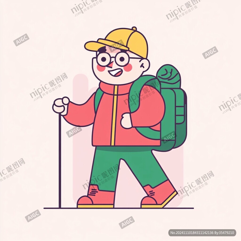 徒步卡通小人