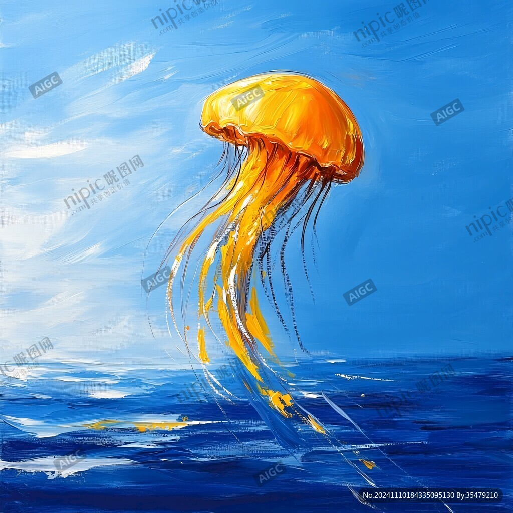 水母海洋插画