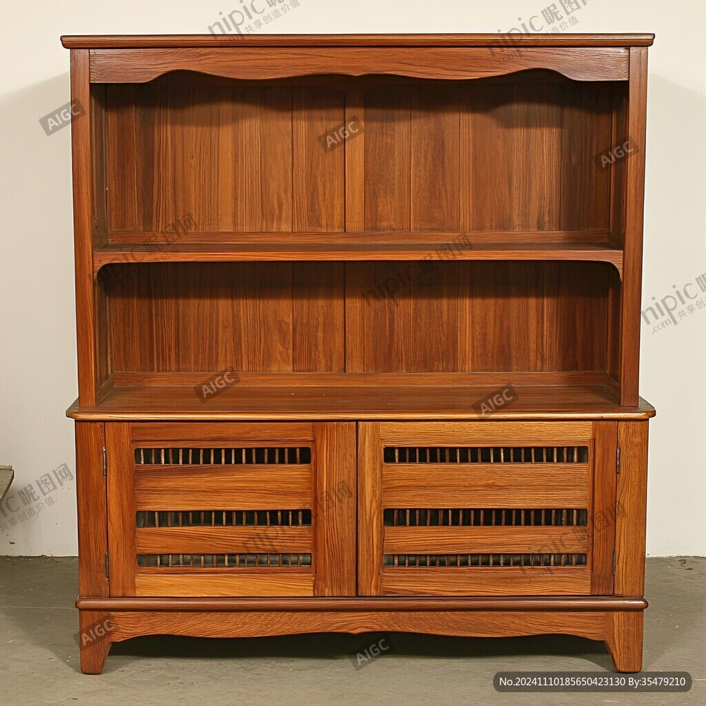 实木展示柜2件套