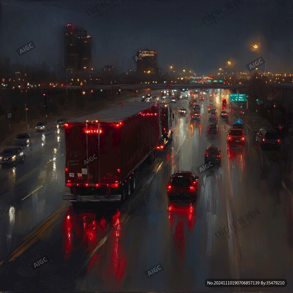 夜晚车流延时
