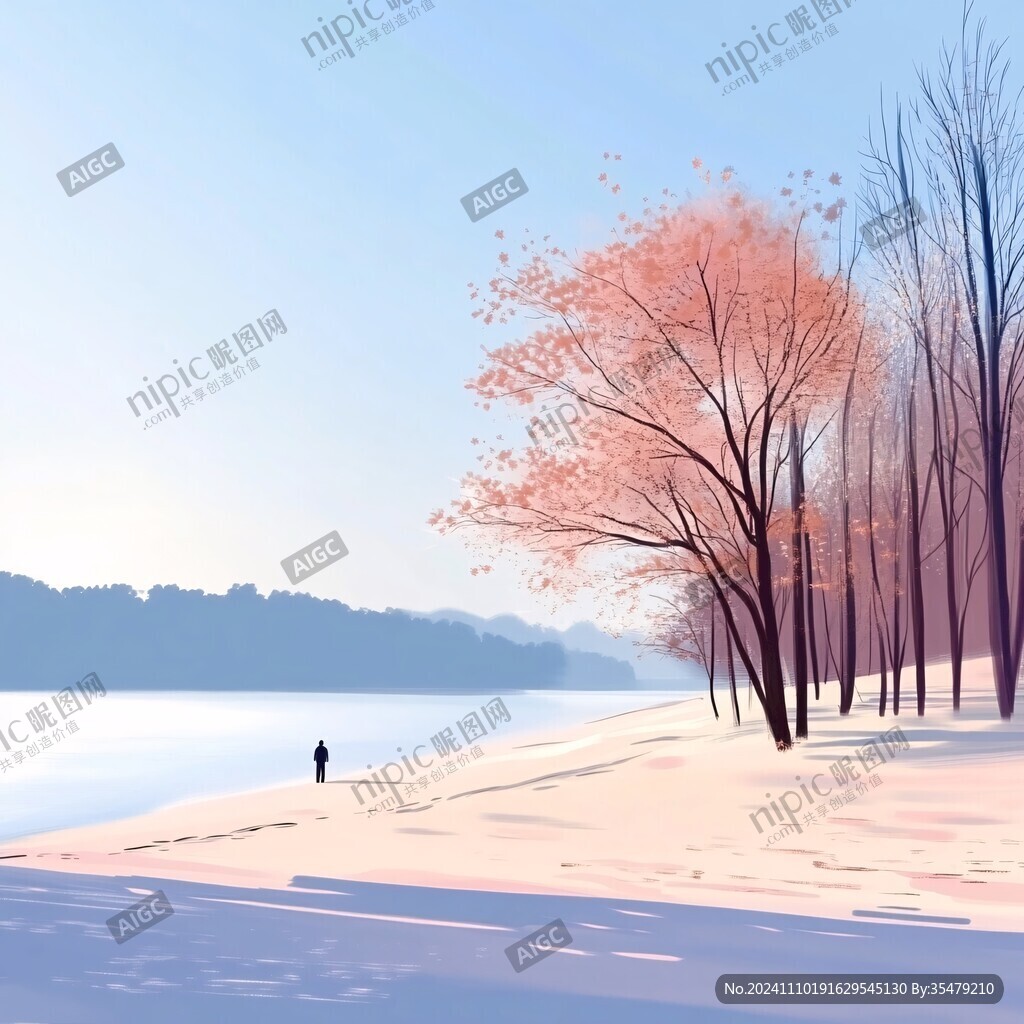 冬日风景插画
