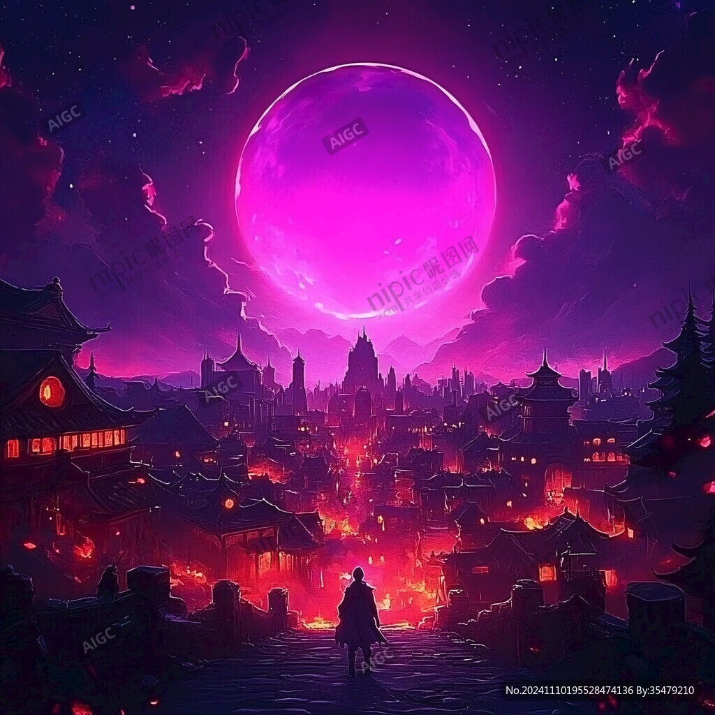 场景赛博插画