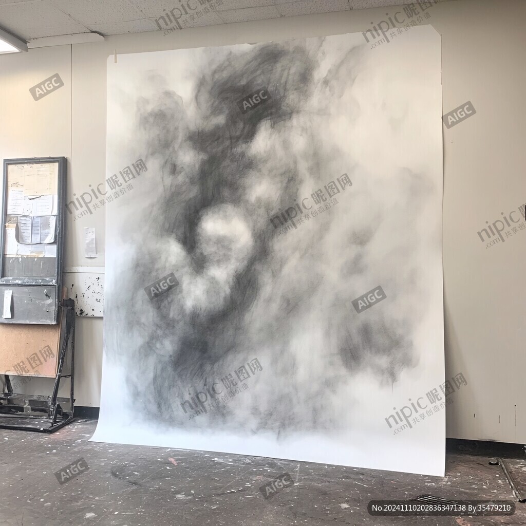 巨幅水墨抽象画